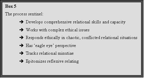 Text box 5 listing the process sentinel